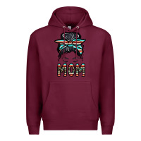 Burgundy mom Premium Hoodie - CowhideDigitalArt