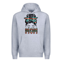 Heather Grey mom Premium Hoodie - CowhideDigitalArt