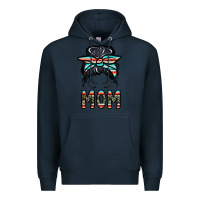 Navy mom Premium Hoodie - CowhideDigitalArt