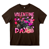 Chocolate Brown Valentine Day Heavy Core Tee - CowhideDigitalArt