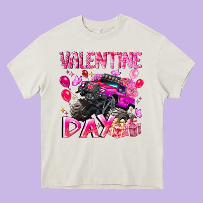 Valentine Day Heavy Core Tee Designed By Cowhidedigitalart