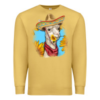 Antique Gold Sombrero Llama Premium Sweatshirt - RanaPortraitStore