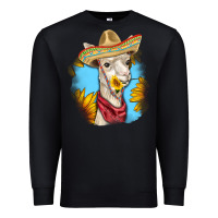 Black Sombrero Llama Premium Sweatshirt - RanaPortraitStore