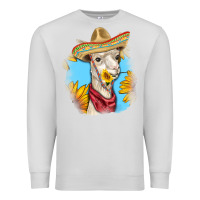 Dove Grey Sombrero Llama Premium Sweatshirt - RanaPortraitStore