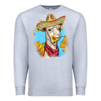 Heather Grey Sombrero Llama Premium Sweatshirt - RanaPortraitStore