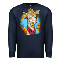 Navy Sombrero Llama Premium Sweatshirt - RanaPortraitStore