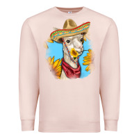 Pale Pink Sombrero Llama Premium Sweatshirt - RanaPortraitStore