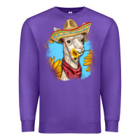 Purple Sombrero Llama Premium Sweatshirt - RanaPortraitStore