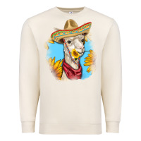Sandshell Sombrero Llama Premium Sweatshirt - RanaPortraitStore