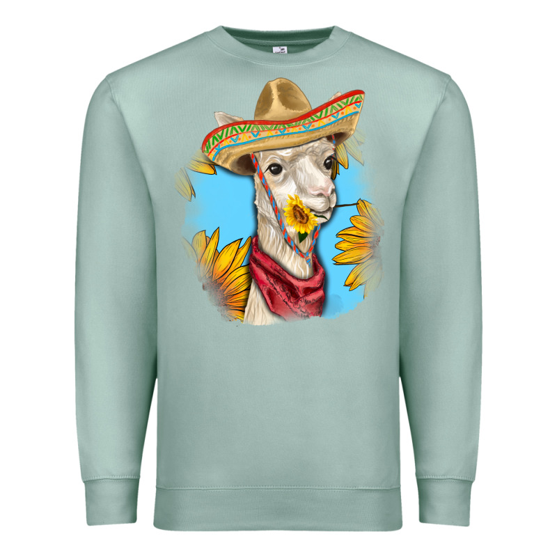 Sombrero Llama Premium Sweatshirt by RanaPortraitStore | Teevron