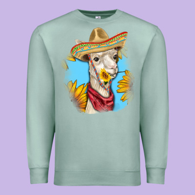 Premium Sweatshirt Sombrero Llama