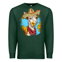 Sports Green Sombrero Llama Premium Sweatshirt - RanaPortraitStore