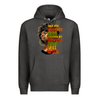 Charcoal Heather juneteenth 1885 because my ancestors weren't free in 1776 black woman Premium Hoodie - HRA Design Shop