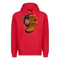 Red juneteenth 1885 because my ancestors weren't free in 1776 black woman Premium Hoodie - HRA Design Shop