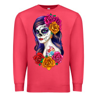Cardinal sugar skull girl Premium Sweatshirt - RanaPortraitStore