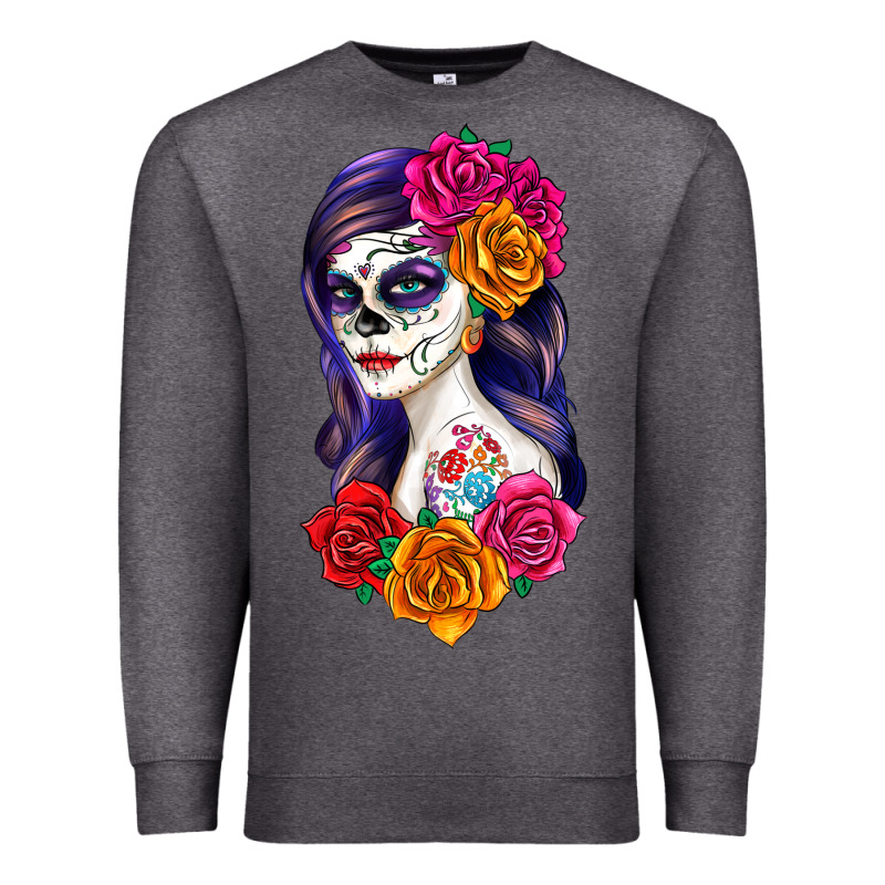 Sugar Skull Girl Premium Sweatshirt by RanaPortraitStore | Teevron
