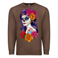 Chestnut sugar skull girl Premium Sweatshirt - RanaPortraitStore