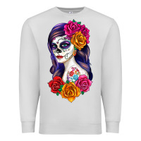 Dove Grey sugar skull girl Premium Sweatshirt - RanaPortraitStore