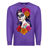 Purple sugar skull girl Premium Sweatshirt - RanaPortraitStore