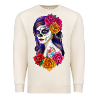 Sandshell sugar skull girl Premium Sweatshirt - RanaPortraitStore