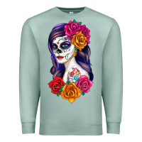 Seafoam sugar skull girl Premium Sweatshirt - RanaPortraitStore