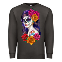 Smoke sugar skull girl Premium Sweatshirt - RanaPortraitStore