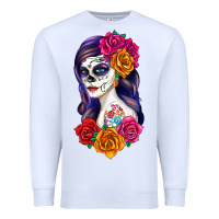 White sugar skull girl Premium Sweatshirt - RanaPortraitStore