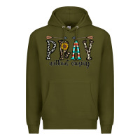 Army Green pray whithout crasing Premium Hoodie - CowhideDigitalArt