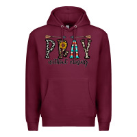 Burgundy pray whithout crasing Premium Hoodie - CowhideDigitalArt