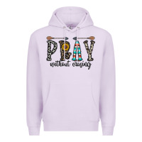 Lilac pray whithout crasing Premium Hoodie - CowhideDigitalArt