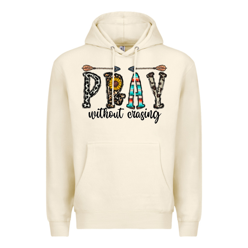 Pray Whithout Crasing Premium Hoodie by CowhideDigitalArt | Teevron