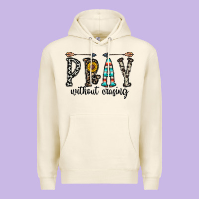 Pray Whithout Crasing Premium Hoodie Designed By Cowhidedigitalart