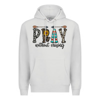 Dove Grey pray whithout crasing Premium Hoodie - CowhideDigitalArt