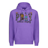 Purple pray whithout crasing Premium Hoodie - CowhideDigitalArt