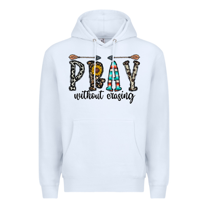 Pray Whithout Crasing Premium Hoodie by CowhideDigitalArt | Teevron