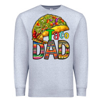 Heather Grey taco dad Premium Sweatshirt - RanaPortraitStore