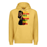Antique Gold juneteenth 1885 because my ancestors weren't free in 1776 black man Premium Hoodie - HRA Design Shop