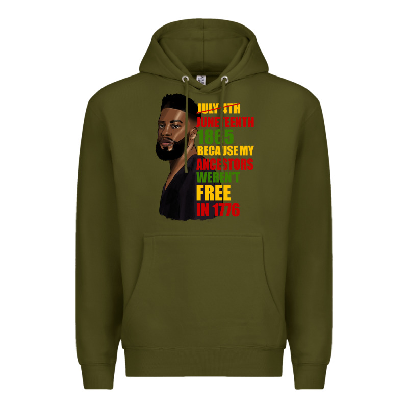 Juneteenth 1885 Because My Ancestors Weren't Free In 1776 Black Man Premium Hoodie by HRA Design Shop | Teevron