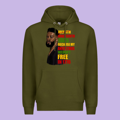 Juneteenth 1885 Because My Ancestors Weren't Free In 1776 Black Man Premium Hoodie Designed By Hra Design Shop