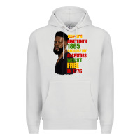 Dove Grey juneteenth 1885 because my ancestors weren't free in 1776 black man Premium Hoodie - HRA Design Shop