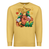 Antique Gold festive af christmas black man sneakers Premium Sweatshirt - RanaPortraitStore