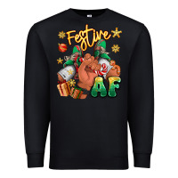 Black festive af christmas black man sneakers Premium Sweatshirt - RanaPortraitStore