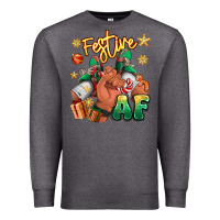 Charcoal Heather festive af christmas black man sneakers Premium Sweatshirt - RanaPortraitStore