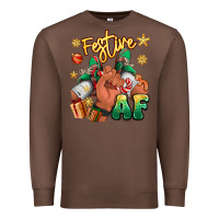 Chestnut festive af christmas black man sneakers Premium Sweatshirt - RanaPortraitStore