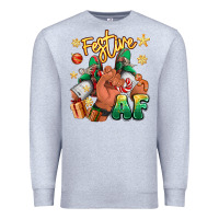 Heather Grey festive af christmas black man sneakers Premium Sweatshirt - RanaPortraitStore