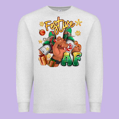 Premium Sweatshirt festive af christmas black man sneakers