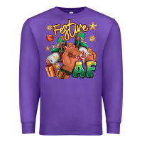 Purple festive af christmas black man sneakers Premium Sweatshirt - RanaPortraitStore