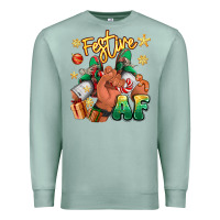 Seafoam festive af christmas black man sneakers Premium Sweatshirt - RanaPortraitStore