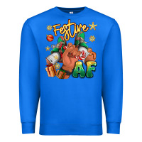 True Royal festive af christmas black man sneakers Premium Sweatshirt - RanaPortraitStore