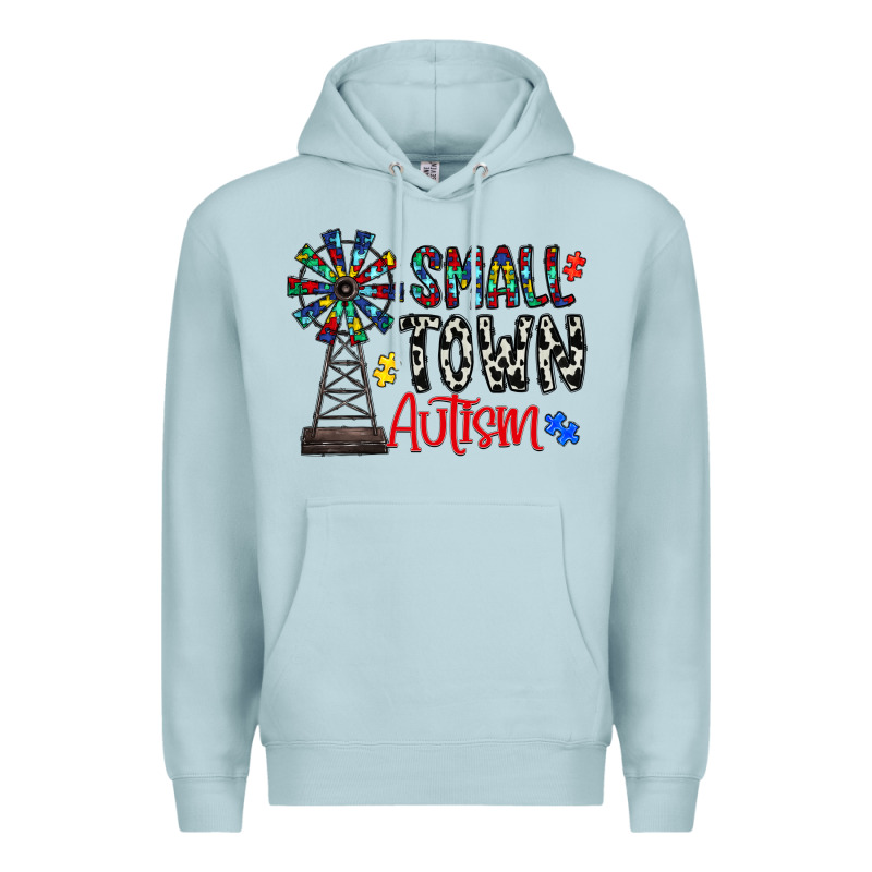 Small Town Autism Premium Hoodie by CowhideDigitalArt | Teevron